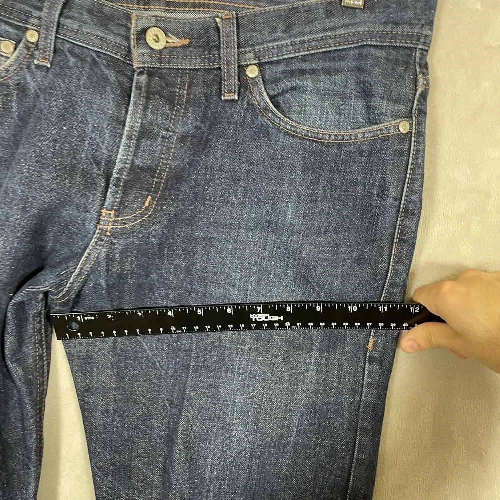 Naked & Famous Jeans Mens 34 (fit 36x33) Raw Dark Denim Button Fly Non-Selvedge